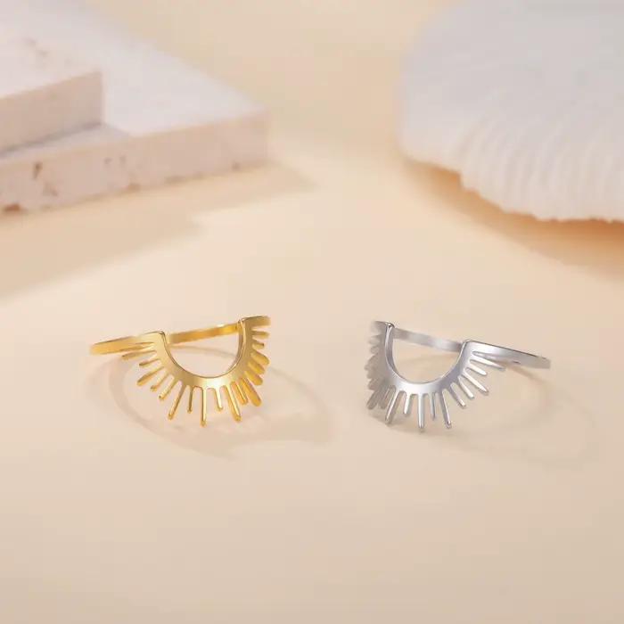 Skyrim – bague solaire demi-cercle pour femmes