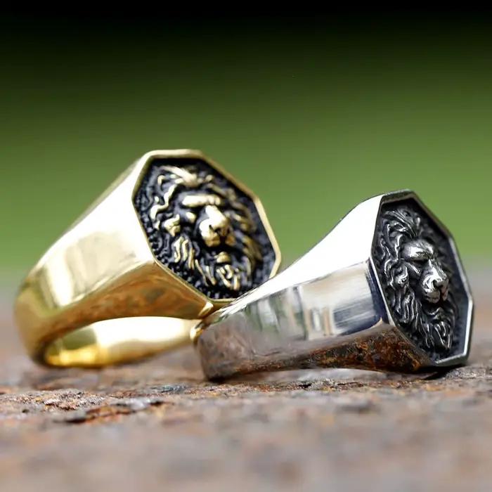 Anneaux de tête 3D en acier inoxydable pour hommes et femmes, bijoux animaux vintage, punk, chimdominateur, cadeau de discussion détaillé, livraison gratuite, 2023