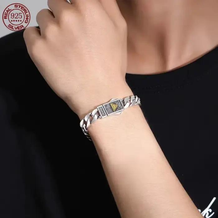 Bracelet brillant en argent S925 pour homme et femme, tissé à la main, simple, chaîne, tout, classique, mode, largeur 3/4mm, 5mm, 6mm, nouveau