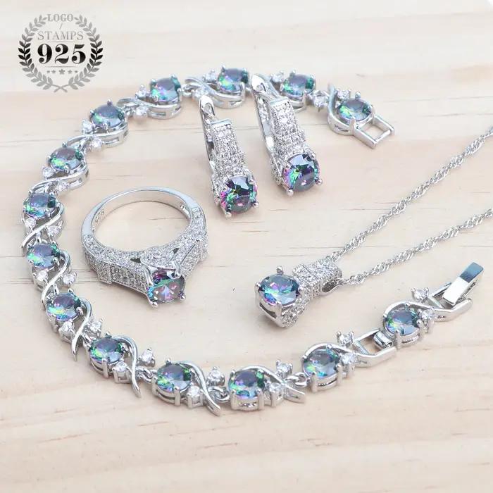 Ensemble de bijoux en argent Sterling 925 pour femmes