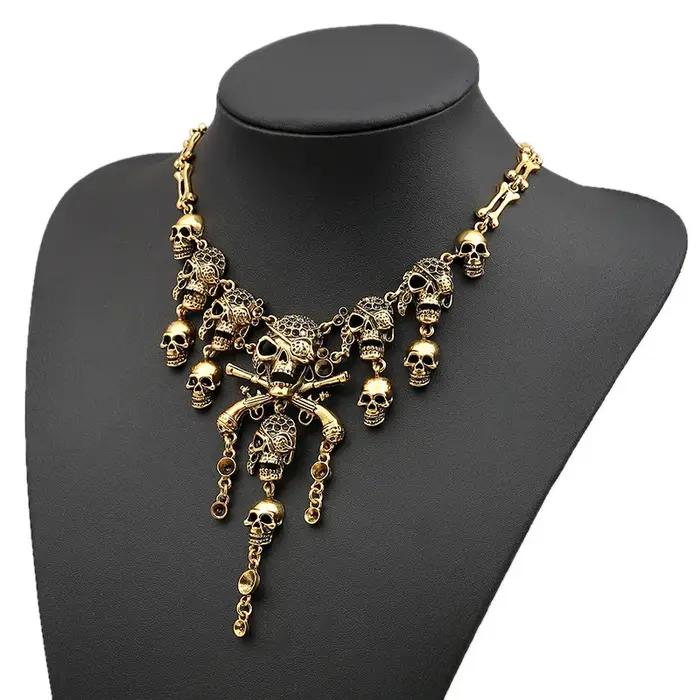 Collier Seton avec modules d'exagération pour femme, tour de cou Horro Party, pompon cosplay, breloq