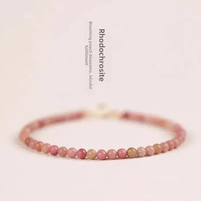 Bracelet en pierre rouge naturelle pour femmes