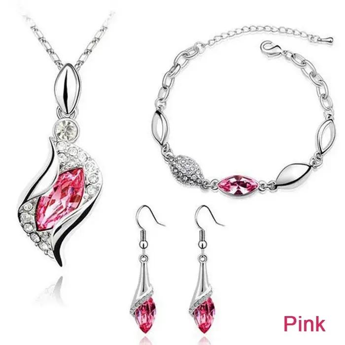 Ensembles de bijoux de luxe en cristal Zircon cubique