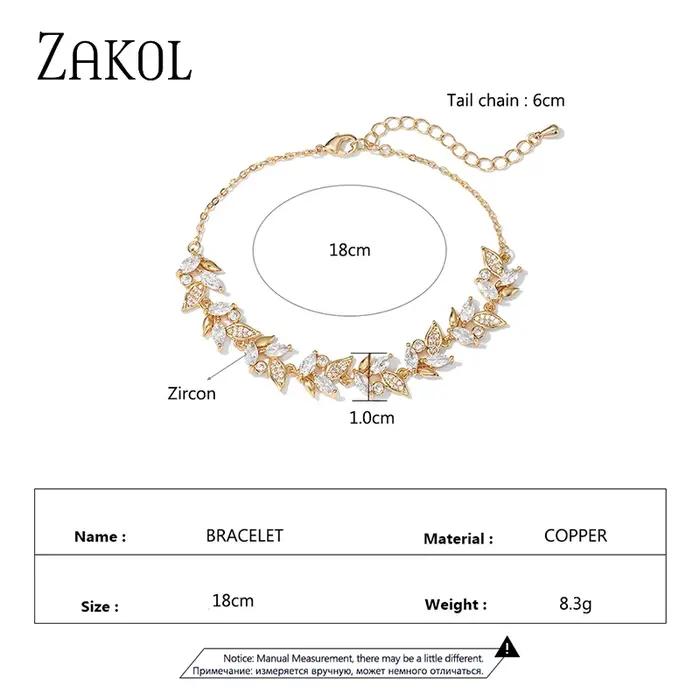 Bracelet en zircon AAA feuille de marquise brillant réglable bijou de mariage pour femmes élégance et symbolisme chance et prospérité occassions spéciales