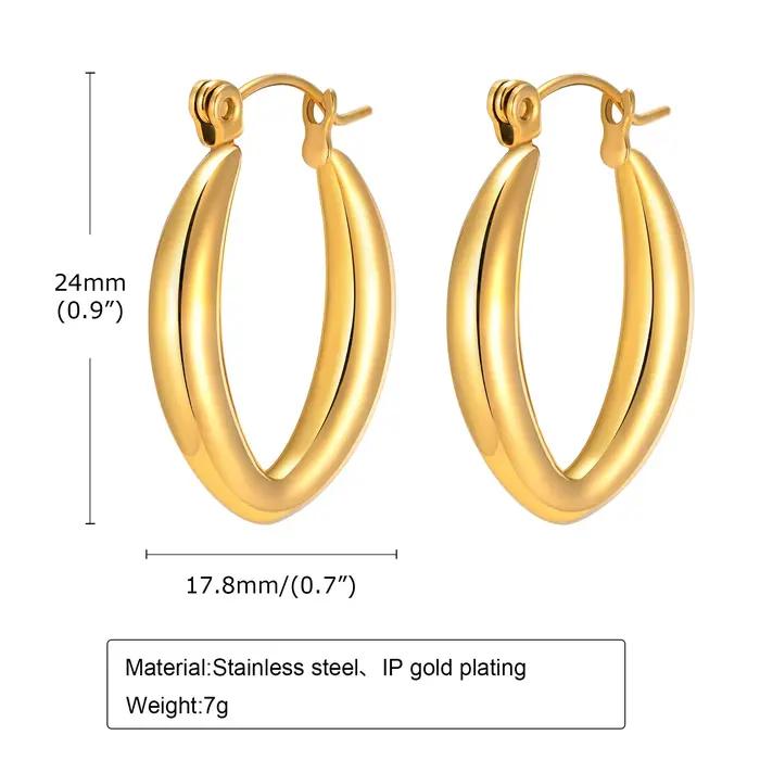Boucles d'Oreilles Chic en Forme de Cœur, Bijoux Hypoallergéniques en Acier Inoxydable pour Femme et