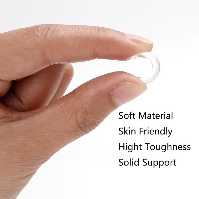 Ajusteur de taille de bague transparent Invisible, pour anneaux amples, réducteur de taille de bague, adapté à tous les anneaux, outils réglables, 8 pièces