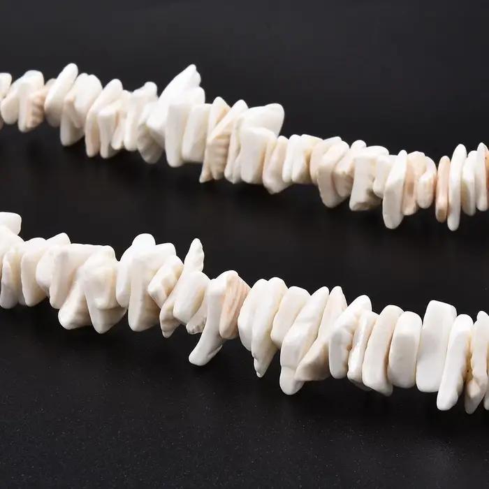 Collier de conque blanche pour femmes et hommes