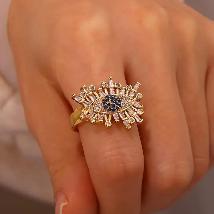 Bagues rondes en zircone brillante pour femmes et hommes