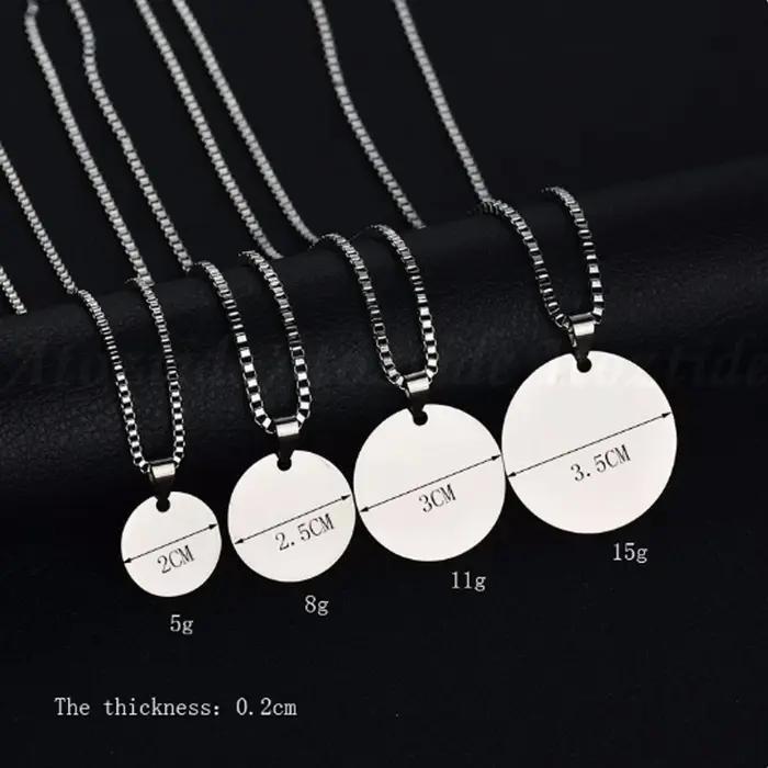 Collier personnalisé en acier inoxydable avec gravure de photo ou texte pour femmes occasions spéciales anniversaires fiançailles cadeau d'anniversaire mariage