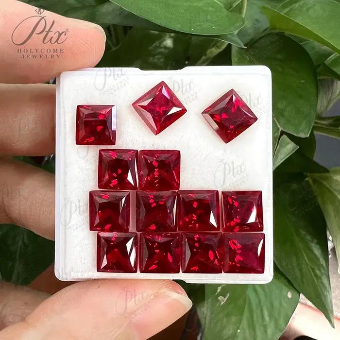 Bague en pierre de rubis de laboratoire