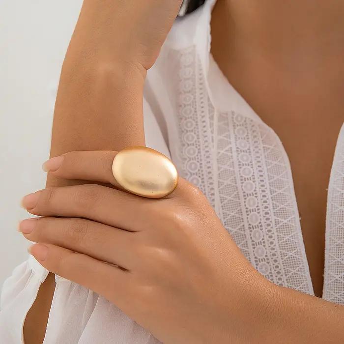 Lacteo 2024 à la mode géométrique irrégulier grand anneau de manchette pour les femmes couleur argent clair bague dames cadeaux de fête bijoux filles