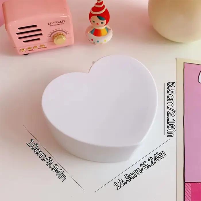 Boîte de rangement de bijoux en forme de cœur pour filles