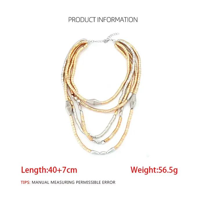 Collier chaîne perlée vintage ZAA CCB pour femme