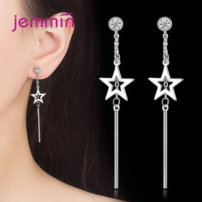 Boucles d'oreilles géométriques en argent Sterling 925 pur