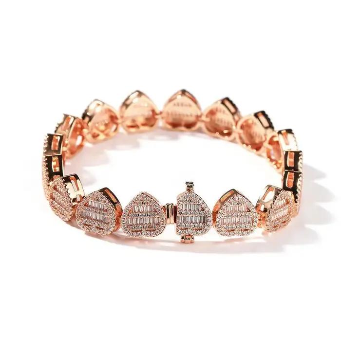 Bracelet d'amour carré en T pour hommes et femmes européens et américains