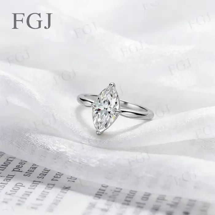 Bague solitaire en moissanite 1-3 carats