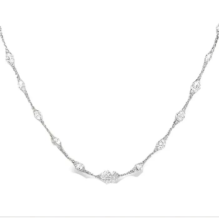 JEWELLWANG Collier en argent S925 plaqué or 18 carats