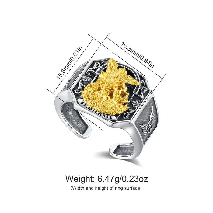 Eudora Saint Michael bague 925 en argent Sterling archange