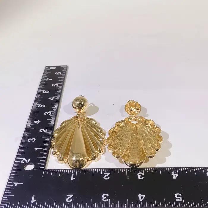 Grandes boucles d'oreilles italiennes en or 18 carats