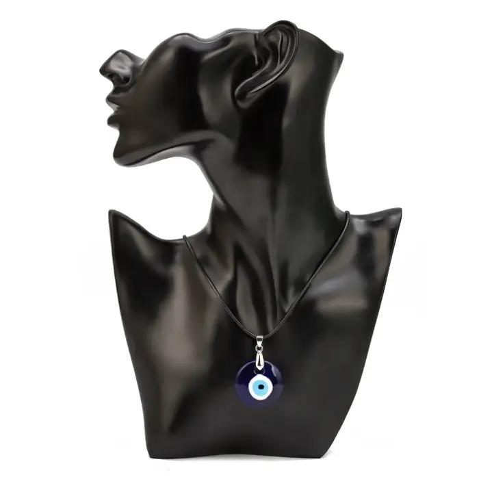 Collier porte-bonheur œil maléfique en verre bleu pour hommes et femmes
