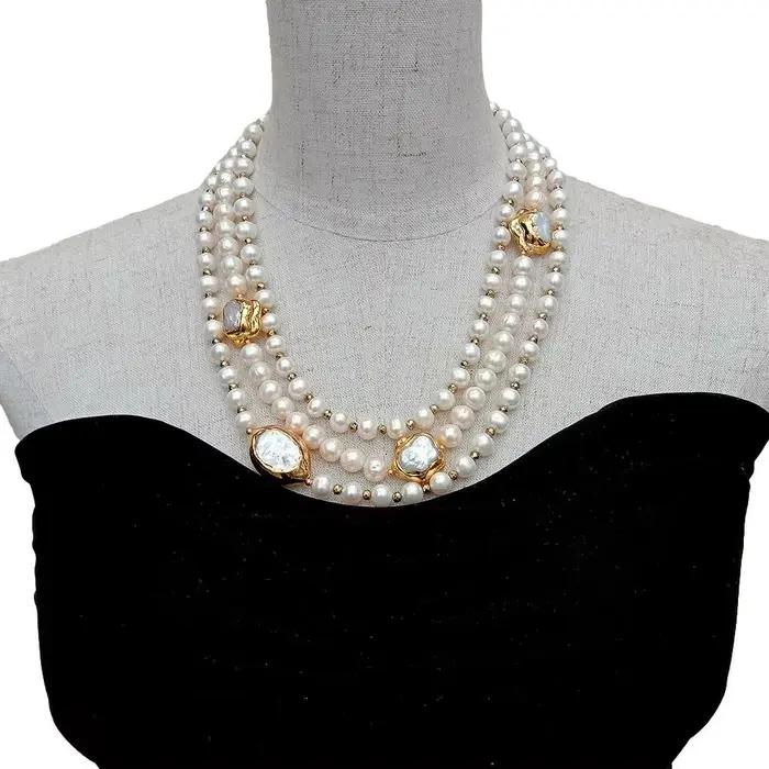 Y.YING – collier de perles d'eau douce blanches de culture
