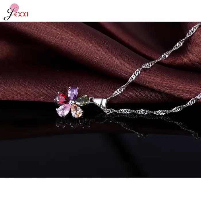 Ensemble de bijoux en argent Sterling 925 véritable pour femmes