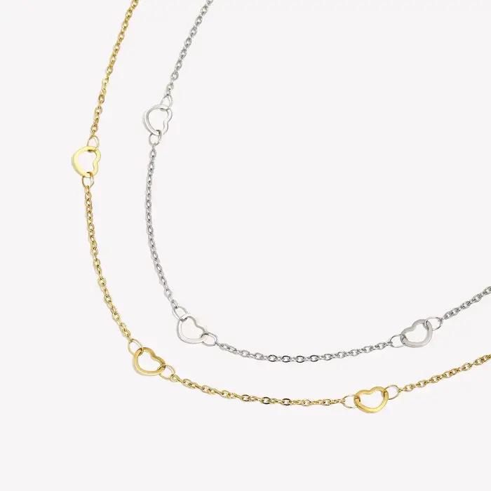 E.B.belle-Bracelet d'épissage d'amour minimaliste pour femme, bijoux plaqués or 14 carats, acier inoxydable SION L, bracelets à main