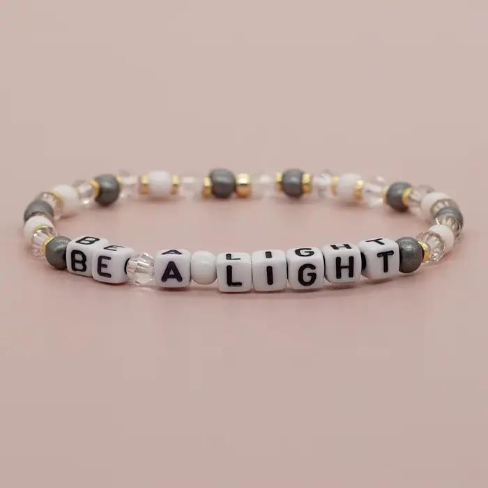 Go2boho-Bracelets en cristal avec lettres géométriques pour femmes