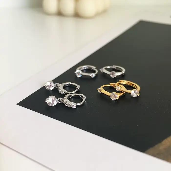 Boucles d'oreilles en argent Sterling 925, exquise, Petite, Simple, Style Unique, élégant, à la mode, léger, luxueux, accessoires d'oreille pour femmes