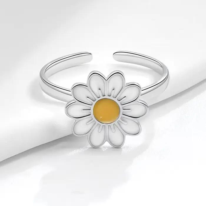 Bague ouverte en argent regardé 925 pour femme