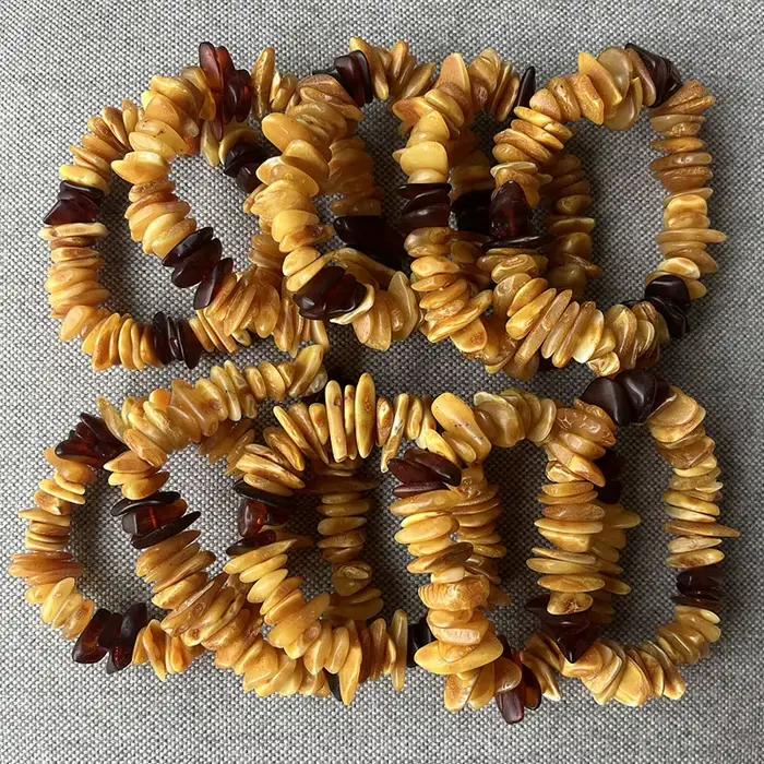 Bracelets en ambre véritable, cadeau 100% authentique, fait à la main, unisexe, miel de la baltique naturel, perles de cerise, ambre de guérison, fournisseur de bijoux à faire soi-même