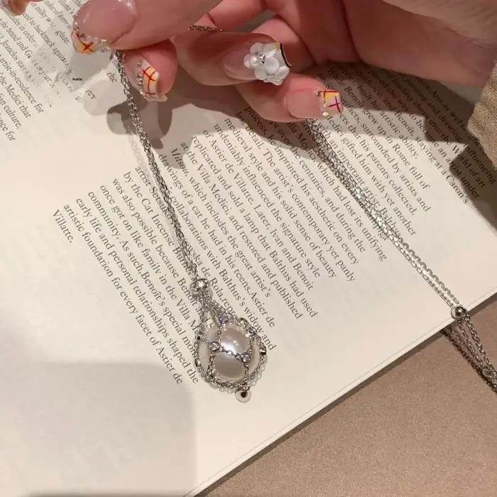 Collier en filet de perles détachable de luxe pour femme