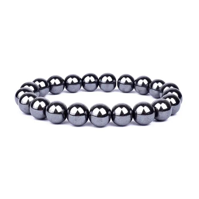 Mode 6/8/10mm Bracelets magnétiques pour femmes Nature hématite perles Bracelet thérapie soins de sa