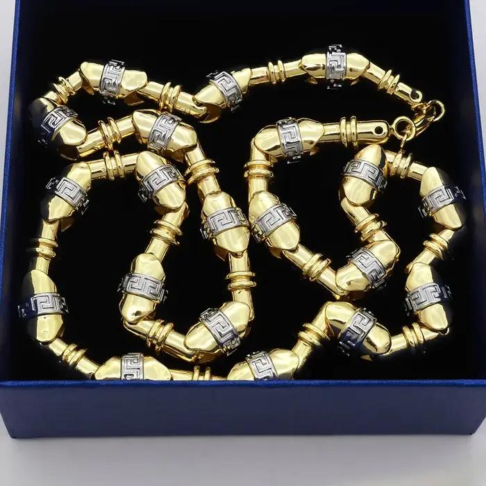 Collier brésilien couleur or 60cm