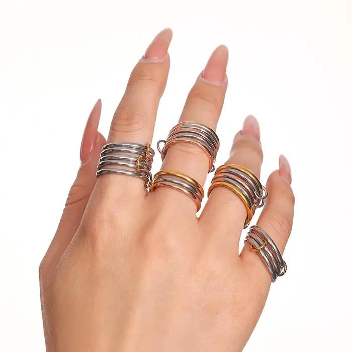 Bagues design cool, style punk pour femmes