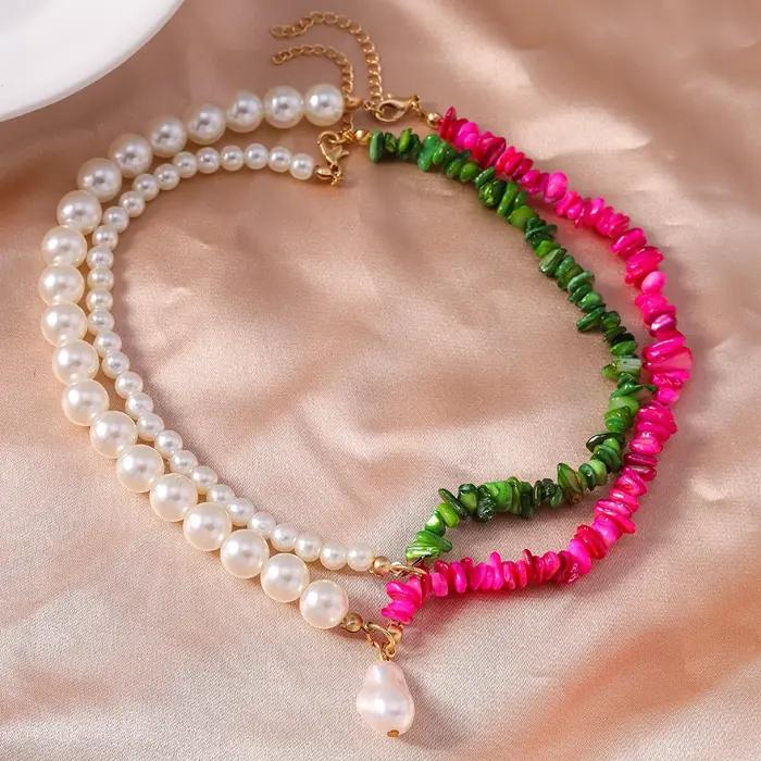 Collier de perles de plage d'été pour femmes