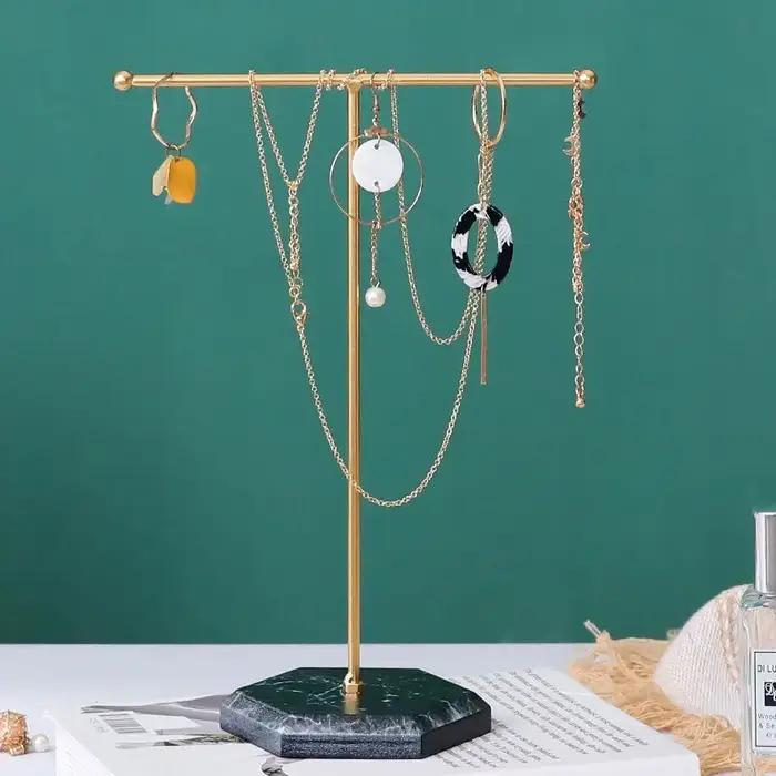 1pcs Bijoux Présentoir Pour Les Hommes Et Les Femmes Style Minimaliste Bureau Finition T En Forme D'ornements