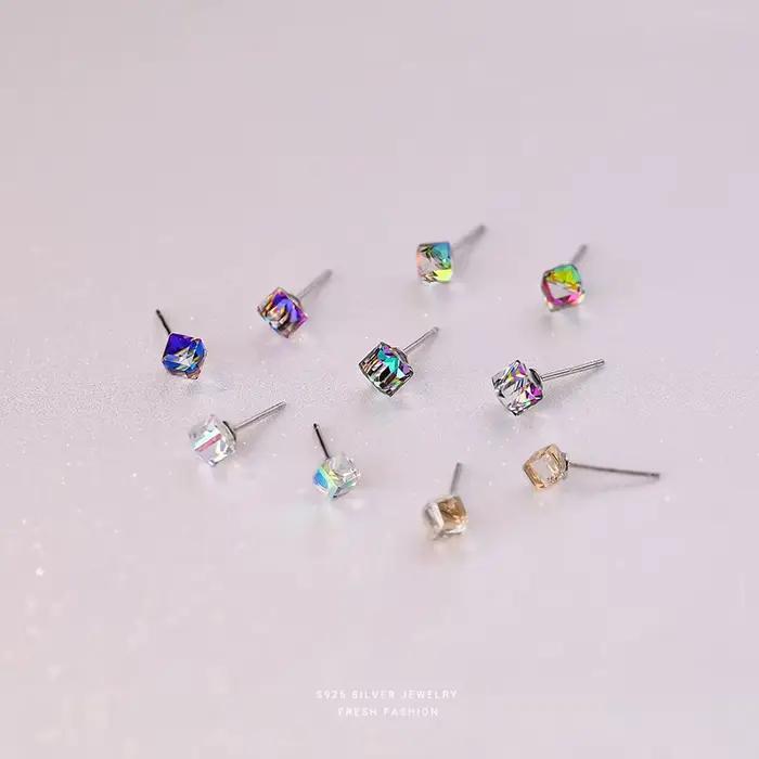 Boucles d'oreilles en argent Sterling 100% véritable S925