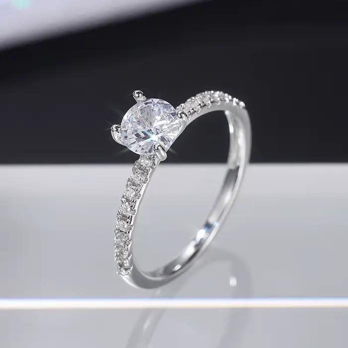 Bague de fiançailles de mariage en argent Sterling 925 pour femmes, cadeau d'anniversaire romantique