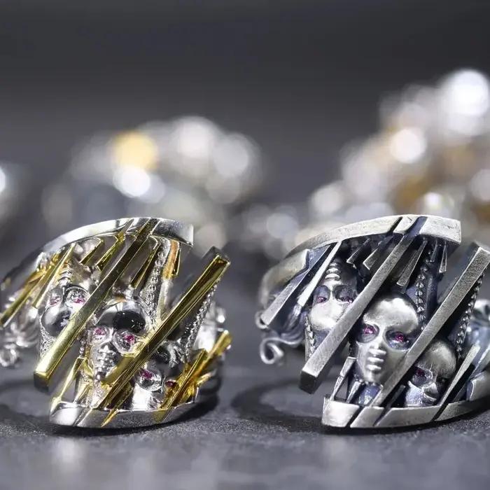 Bague d'Impression Président D4C de JoJo's Bizarre Adventure, Bijoux Anime