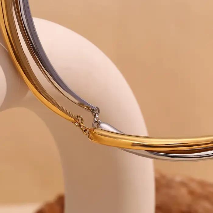 MamitaSlay Cool Hip-hop quatre noeuds de bambou collier Punk en acier inoxydable bijoux imperméable colliers femme tendance 2024 décoration