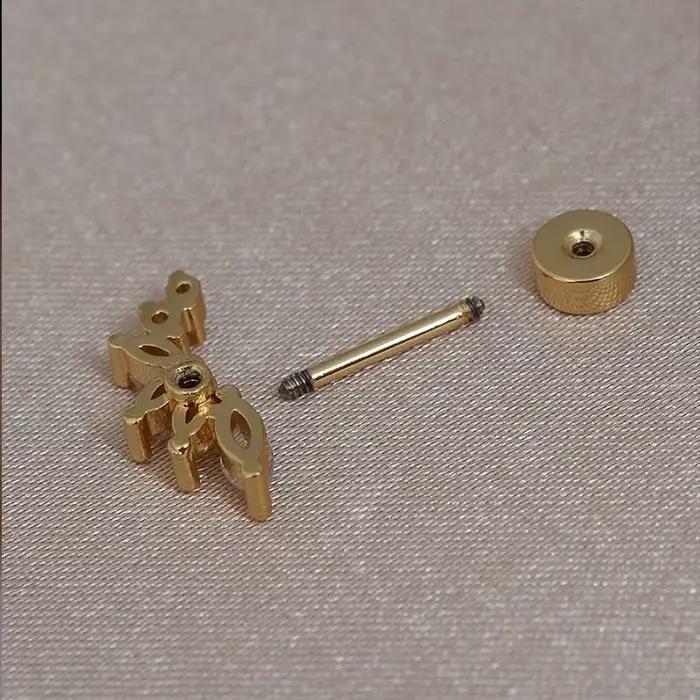 1PC Boucles d'oreilles délicates en zircone cubique à dos plat pour cartilage