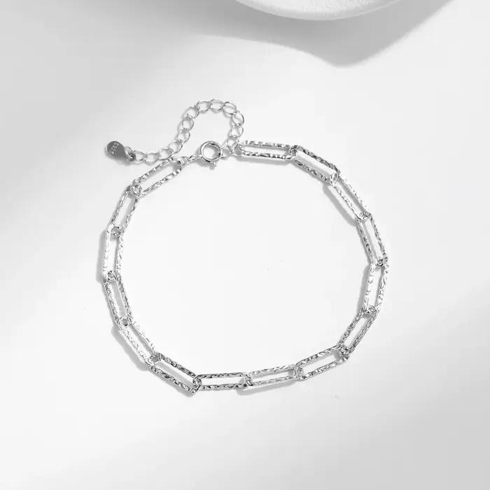 Bracelets en métal 100% argent Sterling 925 massif pour femmes et hommes