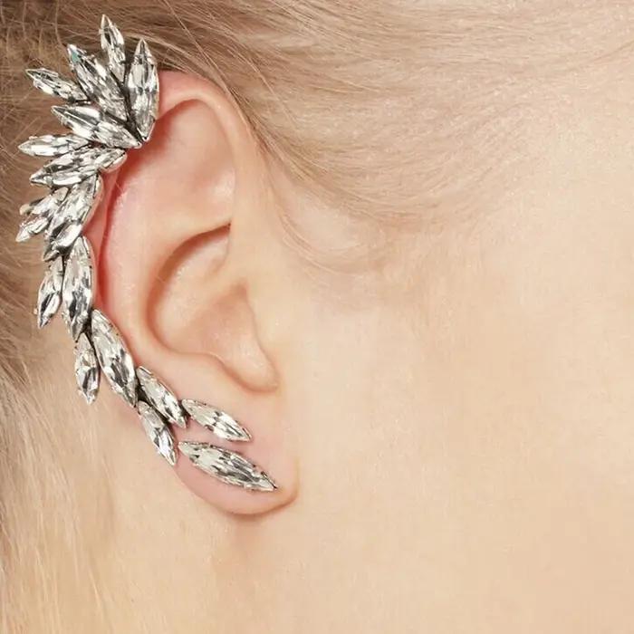 Boucles d'oreilles à clip en strass plaquées d'argent pour femmes et filles style moderne avec motif animal de compagnie à offrir pour occasions spéciales