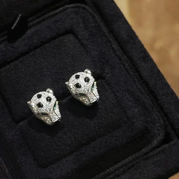 Boucles d'oreilles en argent Sterling 925 avec pierre de carbone
