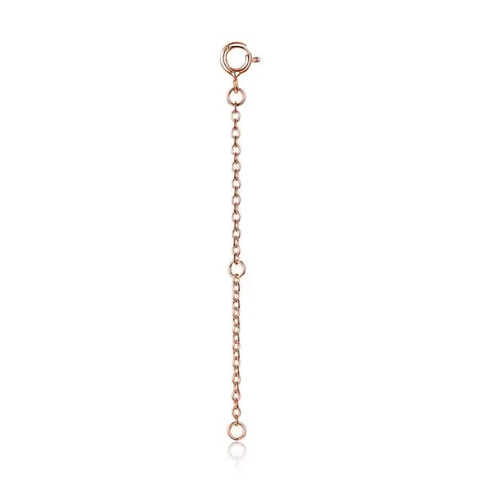 BAMOER Extensores de collier en argent sterling 925 plaqué or