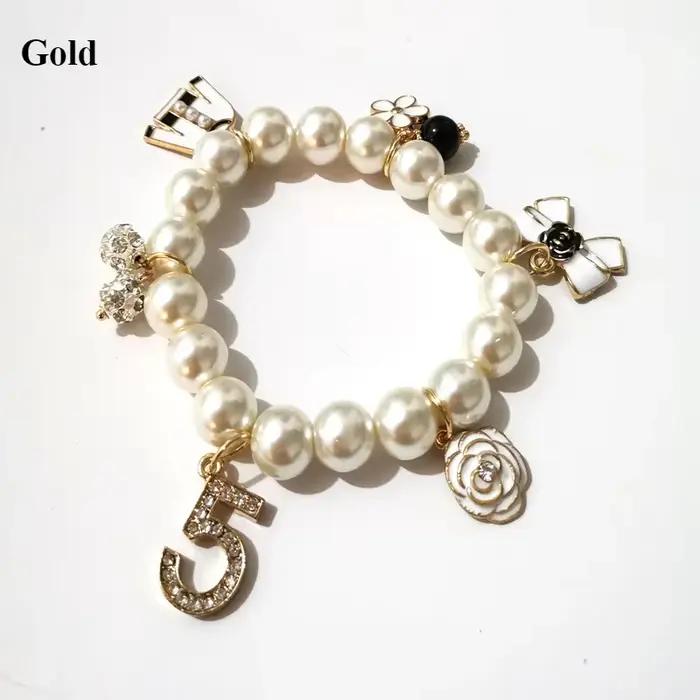 Bracelet à breloques en résine n ° 5, bijoux de marque