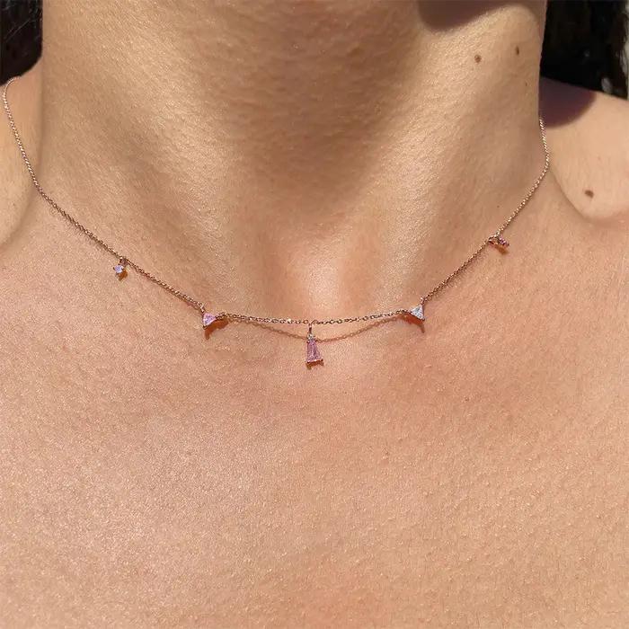 ROXI – collier en diamant violet en argent Sterling 925