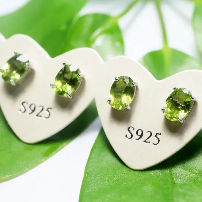 Argent 925 Prestyle Boucles d'oreilles pour femmes avec pierre naturelle