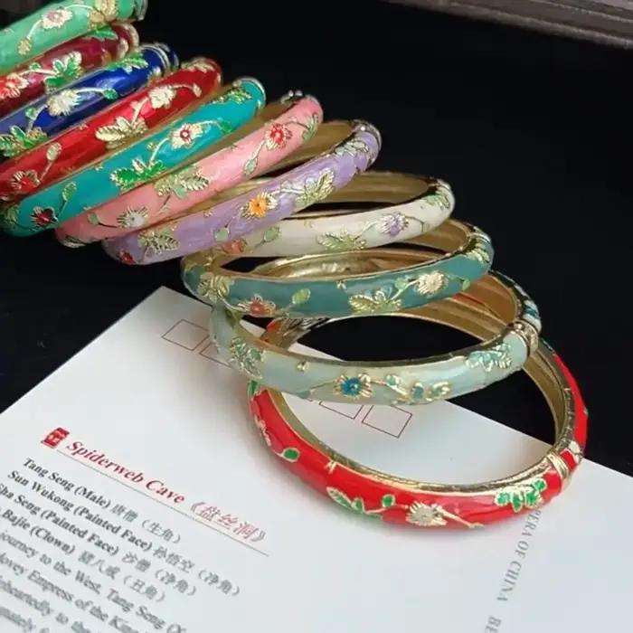 Bracelet en émail cloisonné chinois